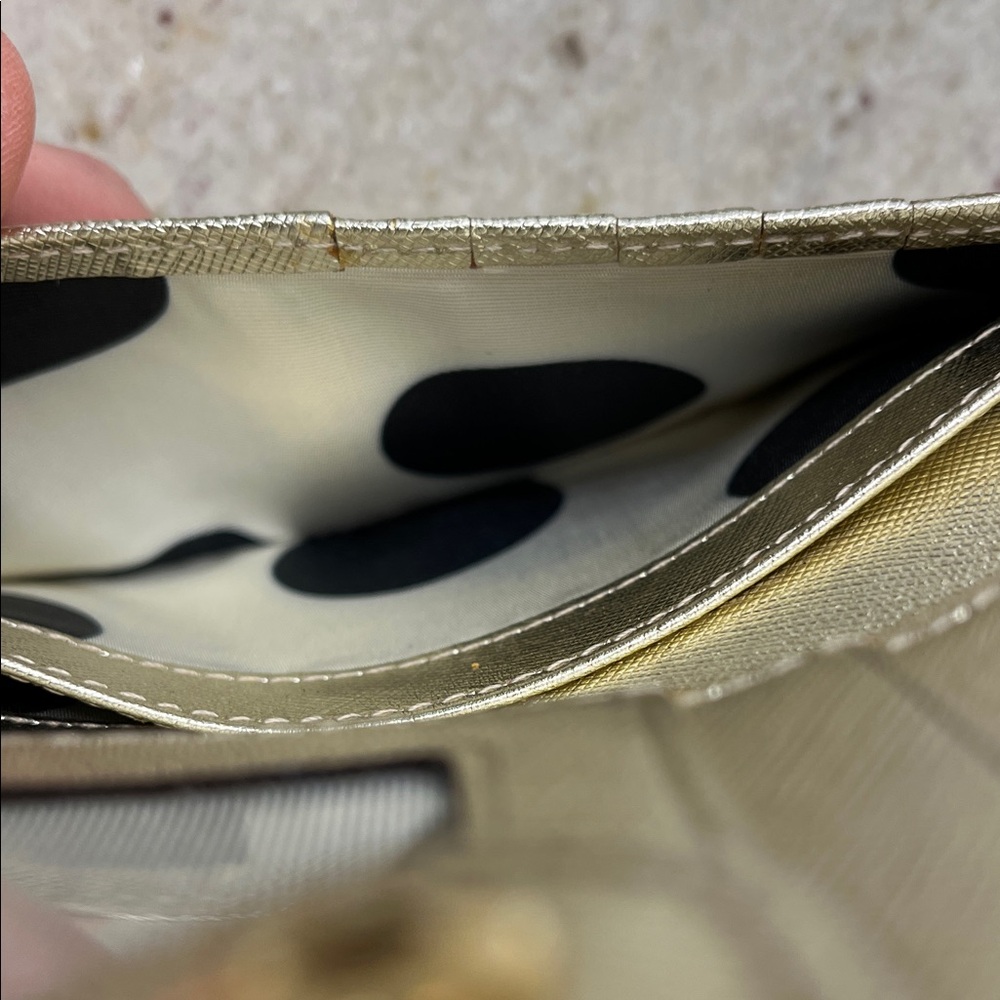 Kate Spade NY Bifold Snap Wallet – Women’s Wallet – 6.75” x 3.5” – Gold - Picture 9 of 15